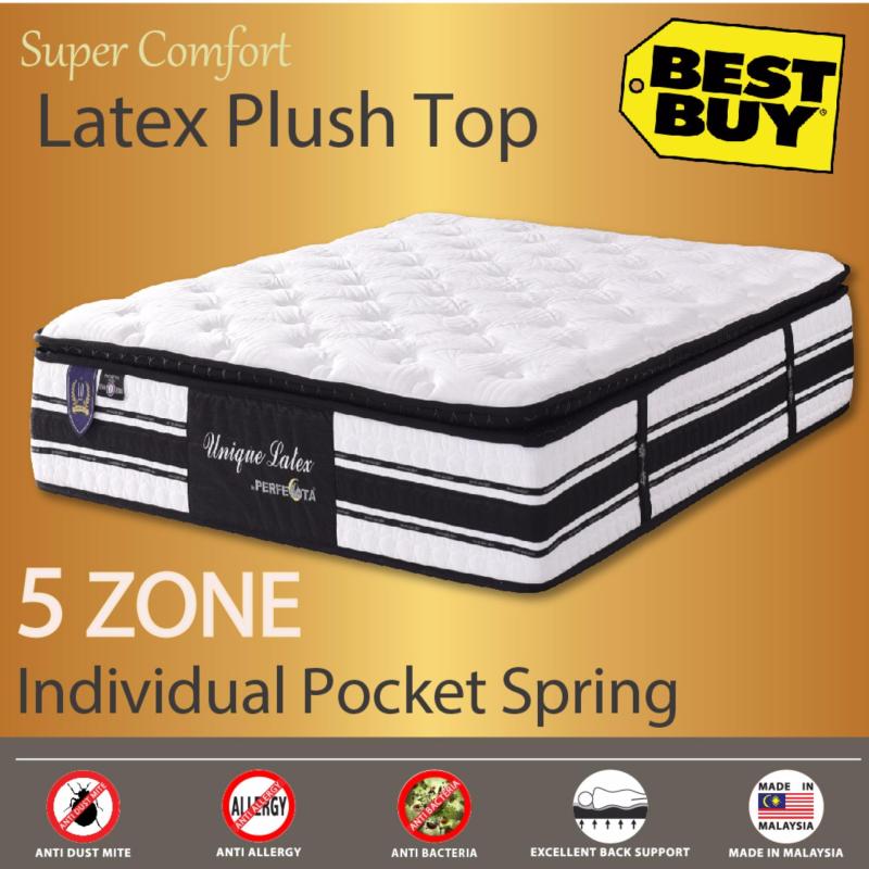 Queen size - Unique Latex Mattress * 30cm Thickness * Latex Plush Top * 5 Zone Individually Pocketed Spring