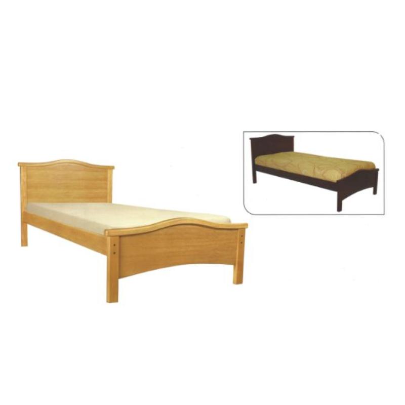 Red Dot Wooden Bed Frame Solid Mahogany Finish Super Single Light
Brown