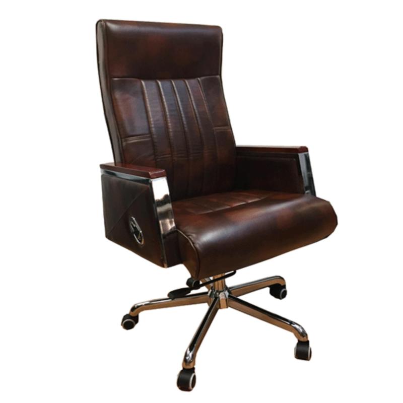 ROYAL Director Chair (PU Leather Brown) Singapore