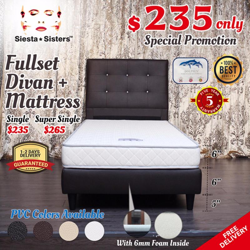 Single Foam Mattress with Divan Bed Frame