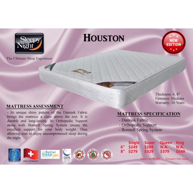 Sleepy Night Houston Orthopedic Support Mattress Super Single 6
(White)