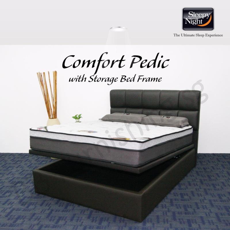 Sleepy Night (King) Comfort Pedic Mattress with Jean Storage
Bedframe