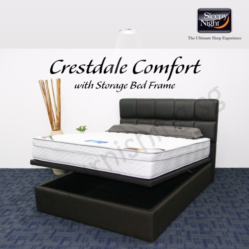 Sleepy Night (King) Crestdale Comfort Mattress with Jean Storage
Bedframe