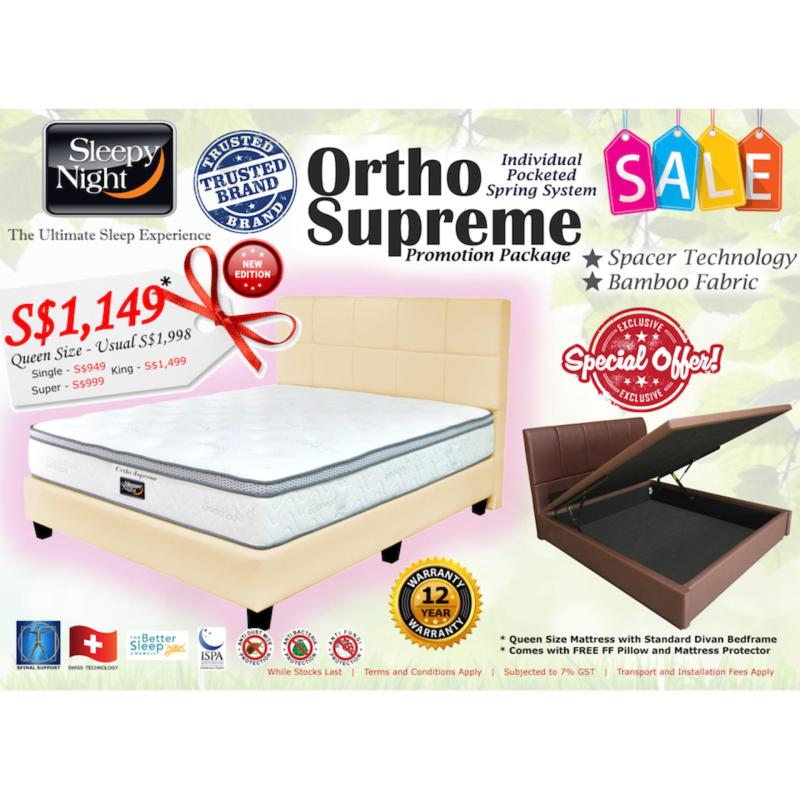 Sleepy Night Ortho Supreme Mattress + Bed Bundle (Free Delivery)