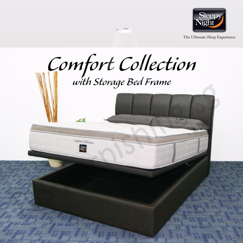 Sleepy Night (Single) Comfort Collection Mattress with Jacinta
Storage Bedframe