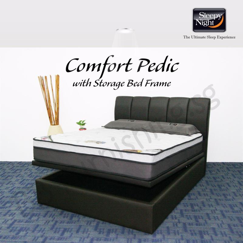 Sleepy Night (Single) Comfort Pedic Mattress with Jacinta Storage
Bedframe
