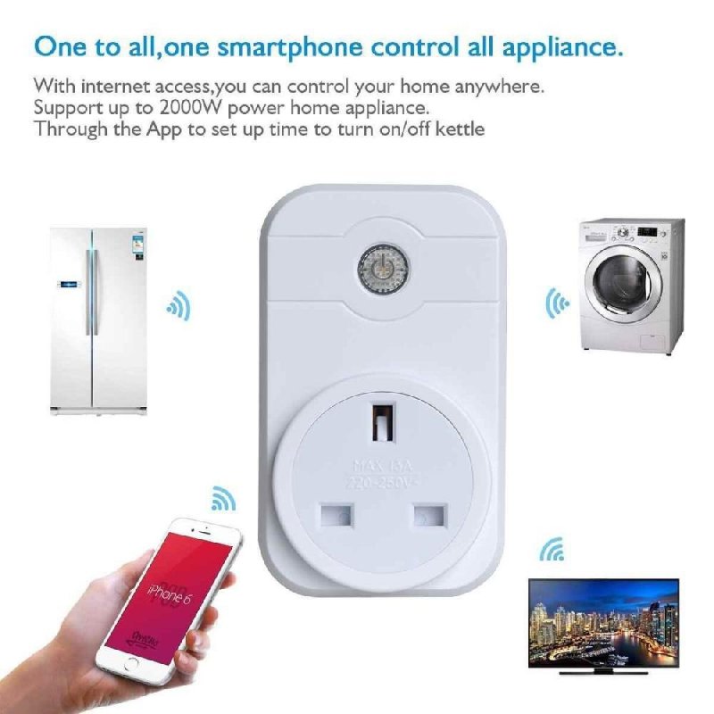 Smart Home Automation Remote WiFi Plug Timer Switch Works With Amazon Alexa - intl