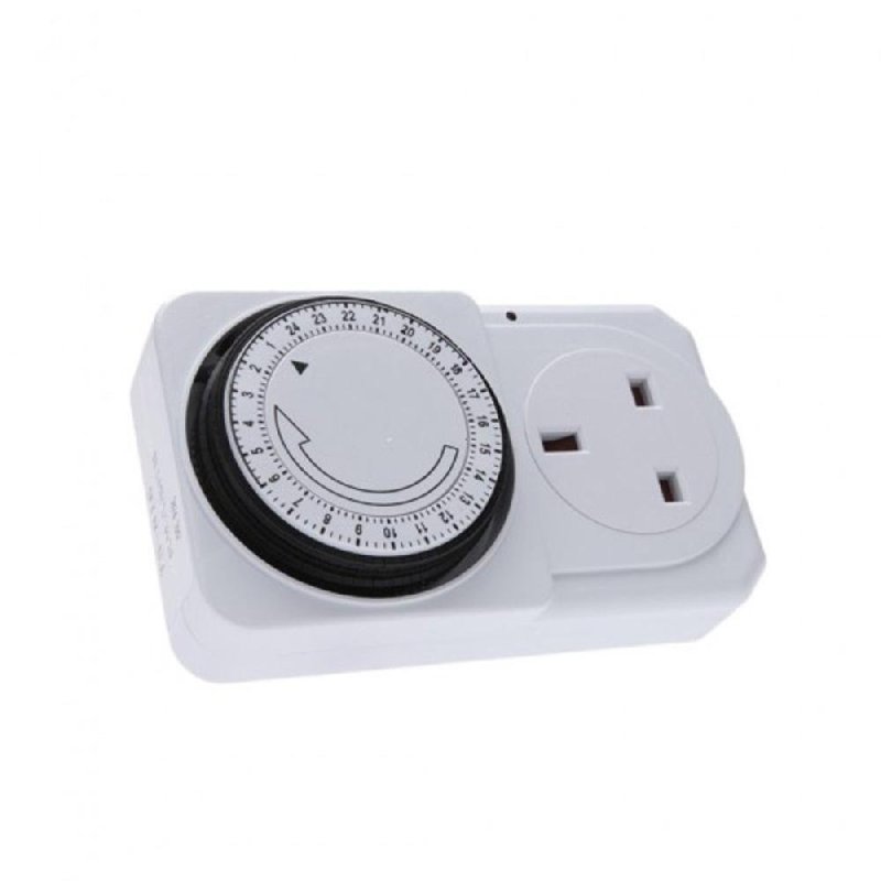 Smart White 24-Hour Electrical Plug Program Timer Mechanical Power Switch - intl