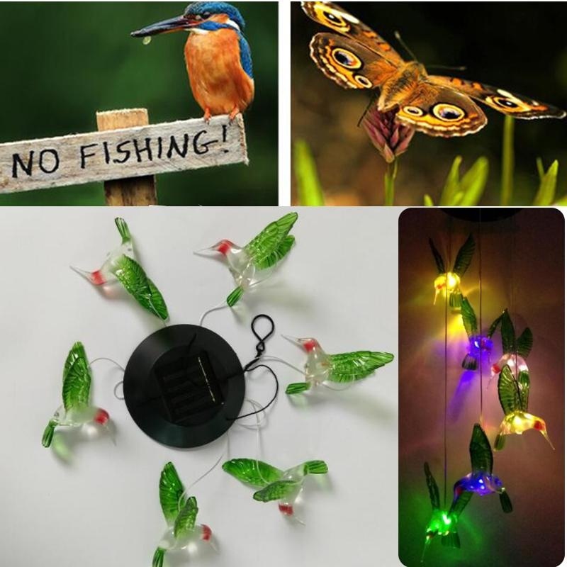 Solar Lamp Color Changing LED Wind Chimes Light Outdoor Home Garden Decor - intl