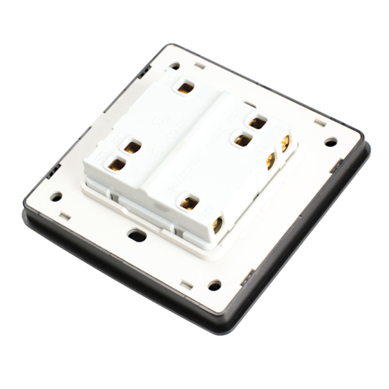 Switch Socket Panel Two-way Double Control Power Switch Light Switch Black