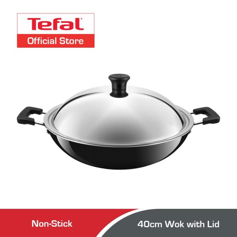 Tefal Non-stick Wok w/Lid 40cm C52897 Singapore