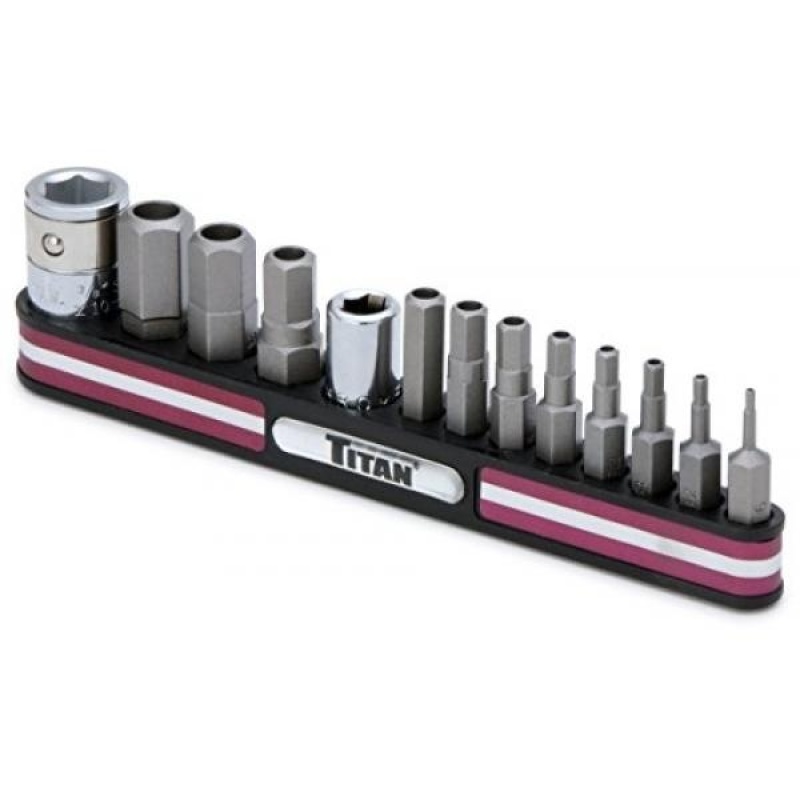 Titan Tools 16135 Tamper Resistant SAE Hex Bit Socket Set - 13 Piece - intl