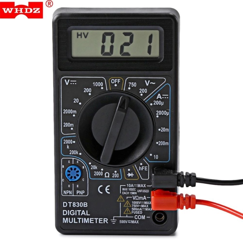 WHDZ DT830B Digital Multimeter AC DC Tester Voltmeter (Black) - intl