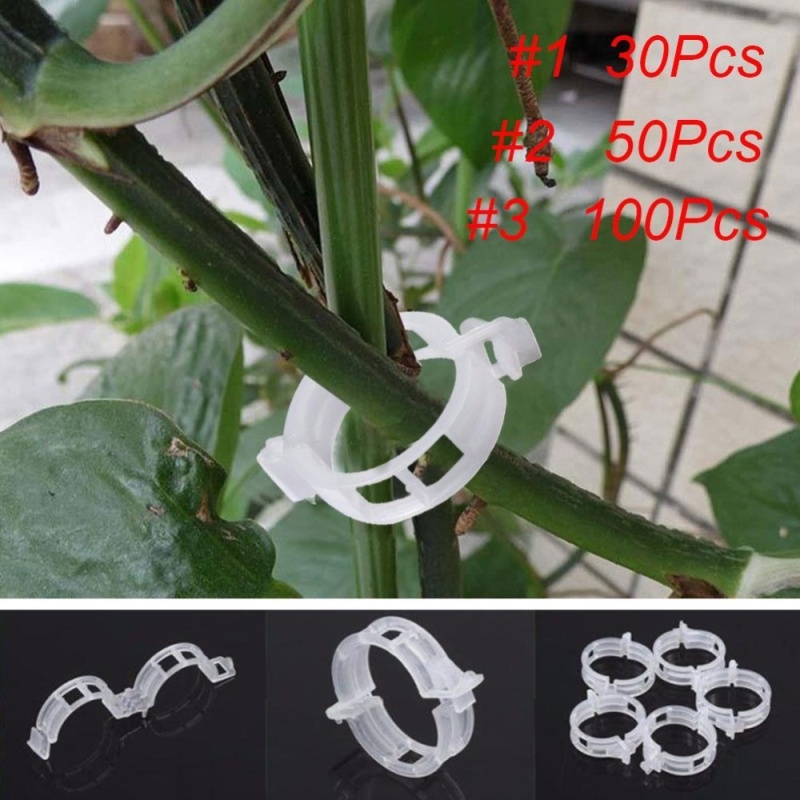 White Tomato Clips Connects Plants Supports Vines Trellis Cages Fixed - intl