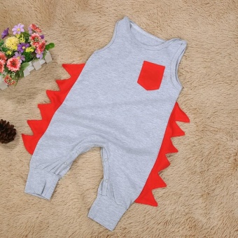 3D Dinosaur Newborn Baby Boy Girl Romper Jumpsuit Playsuit Outfit (Grey) - Intl June 2018 - 4 3D Dinosaur Newborn Baby Boy Girl Romper Jumpsuit Playsuit Outfit (Grey) - intl - 4