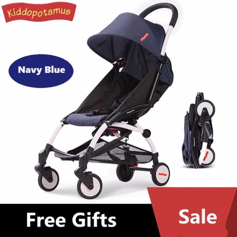 Kiddopotamus® Cabin size Ultra Lightweight one hand fold baby stroller - Carriage Infant Travel Flight Singapore