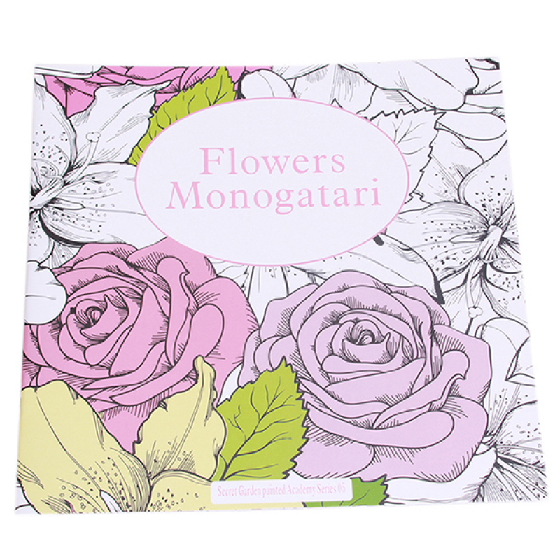 LALANG Secret Garden Flowers Monogatari Coloring Book Black and
White