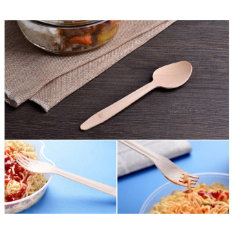 MagiDeal 100pcs Birch Wooden Disposable Cutlery Kit Wood Forks - Intl July 2018 - 5 MagiDeal 100pcs Birch Wooden Disposable Cutlery Kit Wood Forks - intl - 5