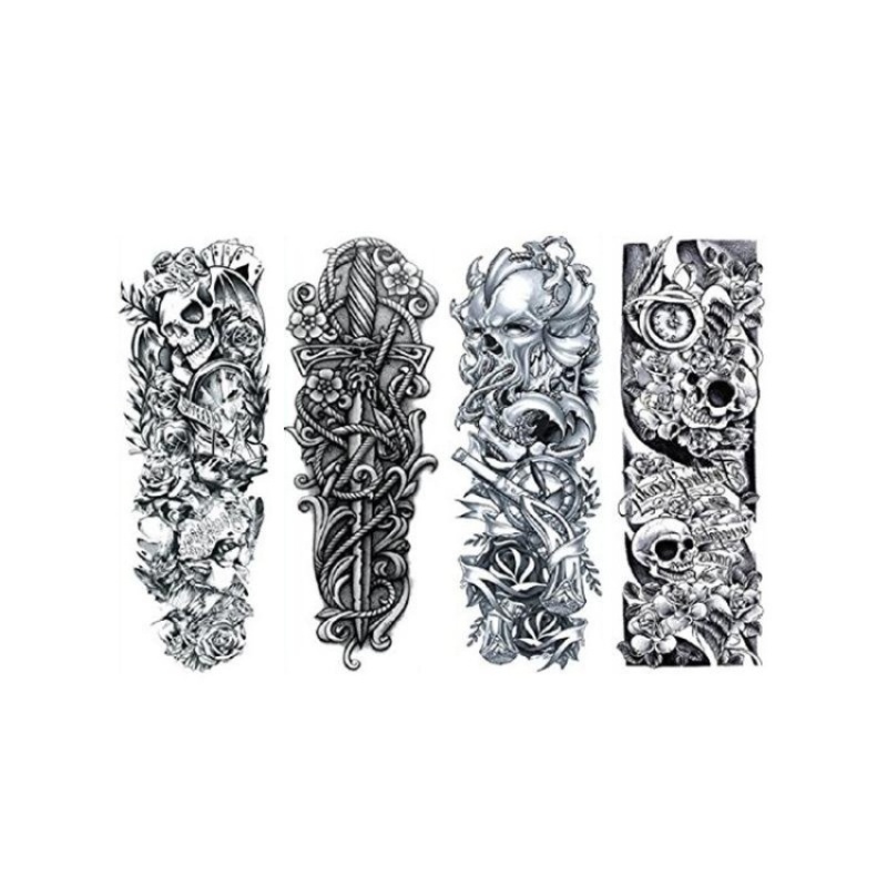 Buy 4 Sheets Extra Large Flower Temporary Tattoo Sticker Full Arm -
intl Singapore