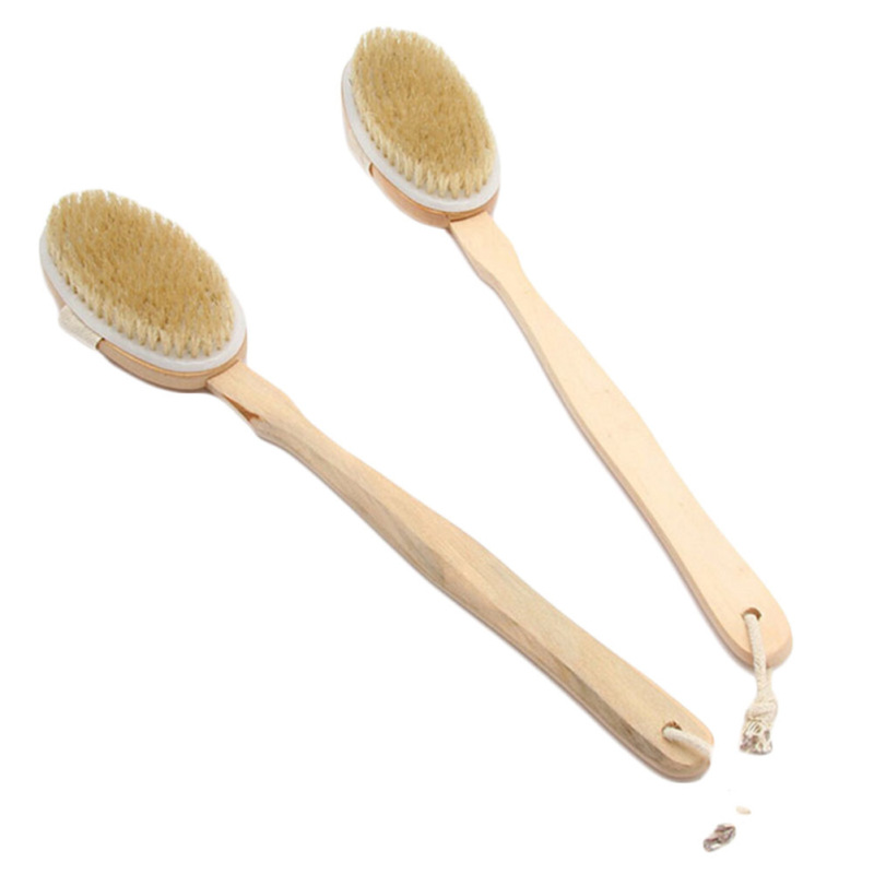 Buy Amango Natural Wooden Bath Shower Body Back Brush Spa Scrubber Gift Singapore