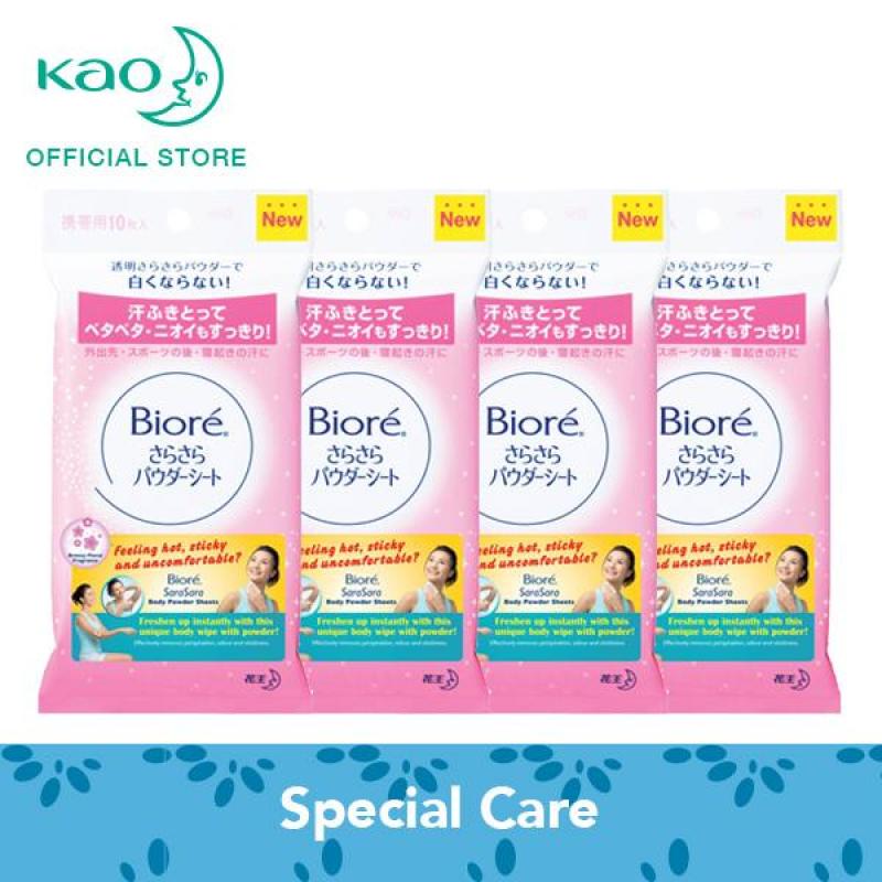 Buy Biore Sara Sara Body Powder Sheets (Floral) 10s x4 Singapore