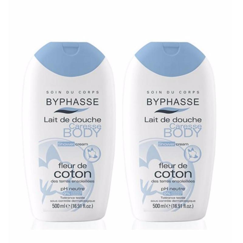 Buy BYPHASSE CREAM SHOWER COTTON EXTRACT 500ML x2 bottles Singapore