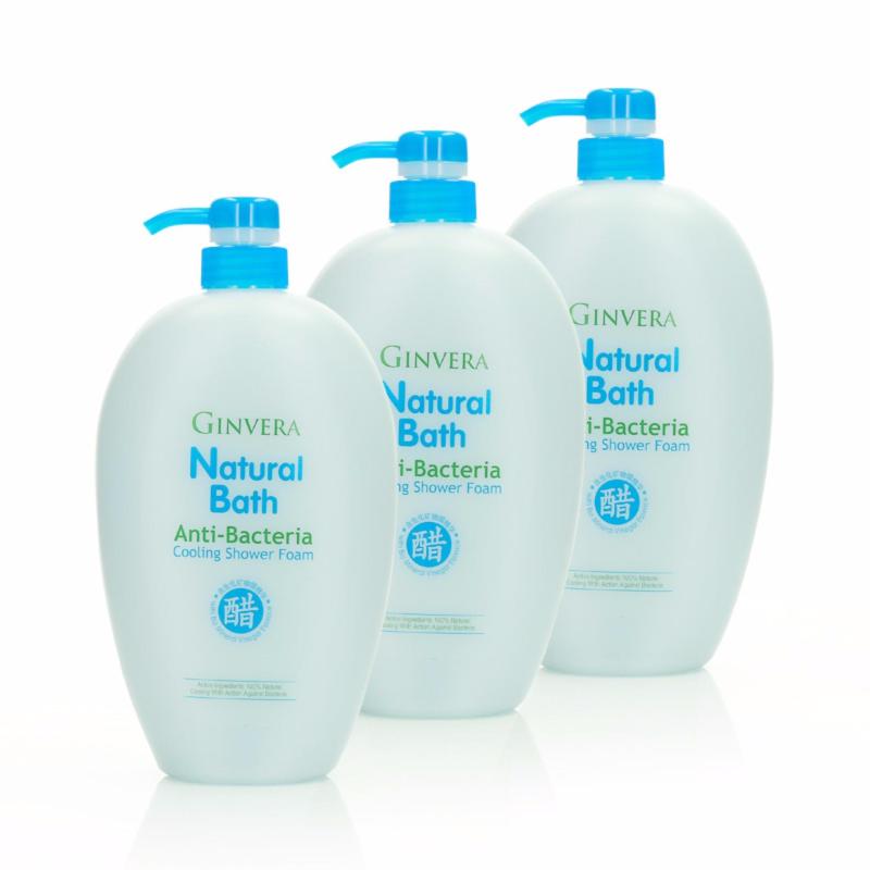 Buy Ginvera Natural Bath Anti-Bacteria Cooling Shower Foam 1000gx3 Singapore