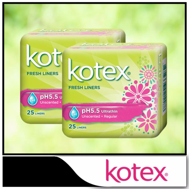 Buy Kotex Fresh Liners pH5.5 Ultrathin Unscented 25pcs x 2 packs Singapore