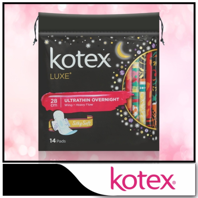 Buy Kotex Pads Luxe Ultra Thin Wing Overnight 28cm 14pcs Singapore