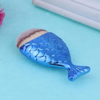 Makeup Brush Fishtail Bottom Brush Powder Foundation Blush Tool(Blue) - Intl July 2018 - 5 Makeup Brush Fishtail Bottom Brush Powder Foundation Blush Tool(Blue) - intl - 5