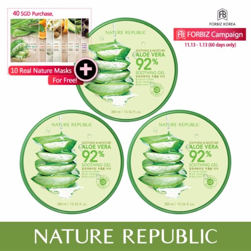 Buy Nature Republic Soothing & Moisture Aloe Vera 92% Soothing Gel (X3) Singapore