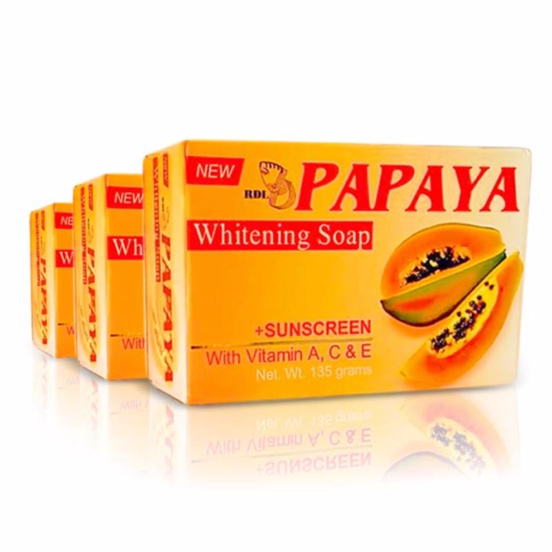 Buy Original RDL Papaya Skin Whitening Soap With Sunscreen, Vitamins, Herbs Singapore