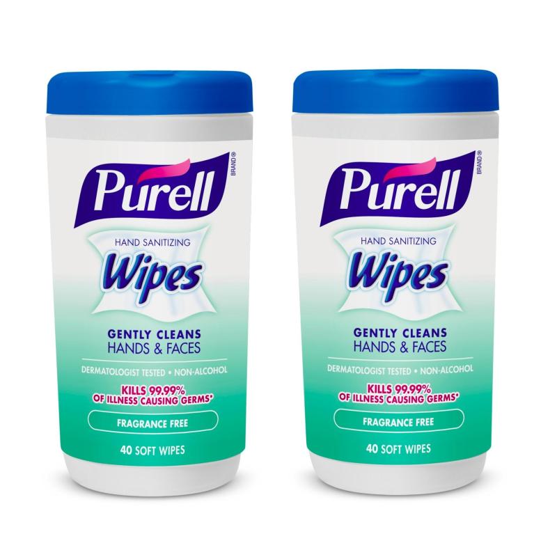 Buy Purell Hand Sanitizing Wipes (Fragrance Free) - 40 Count Canister
(PACK OF 2) Singapore