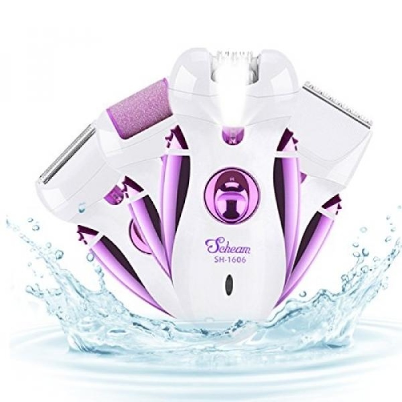 Buy Scheam 4 in 1 Rechargeable Electric Epilator Callus Remover Shaver Hair Clipper Pedicure Foot Care Tool Womens Trimmer Hair Removal Hair Cutting Device - intl Singapore