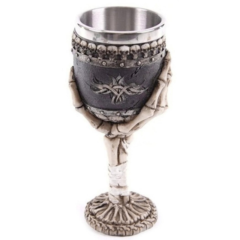 Buy Toprank Party Drink Decor Resin Stainless Steel Wine Cup 3D Goblet - intl Singapore