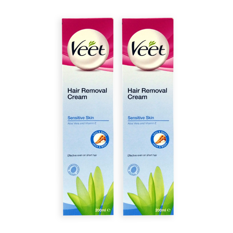 Buy Veet Hair Removal Cream for Sensitive Skin 200ml x 2 tubes - 0169 Singapore