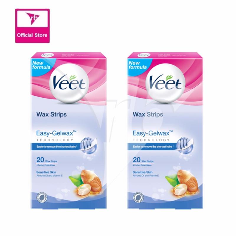 Buy Veet Wax Strips with Easy Grip Sensitive Skin 20s (Bundle of 2) Singapore