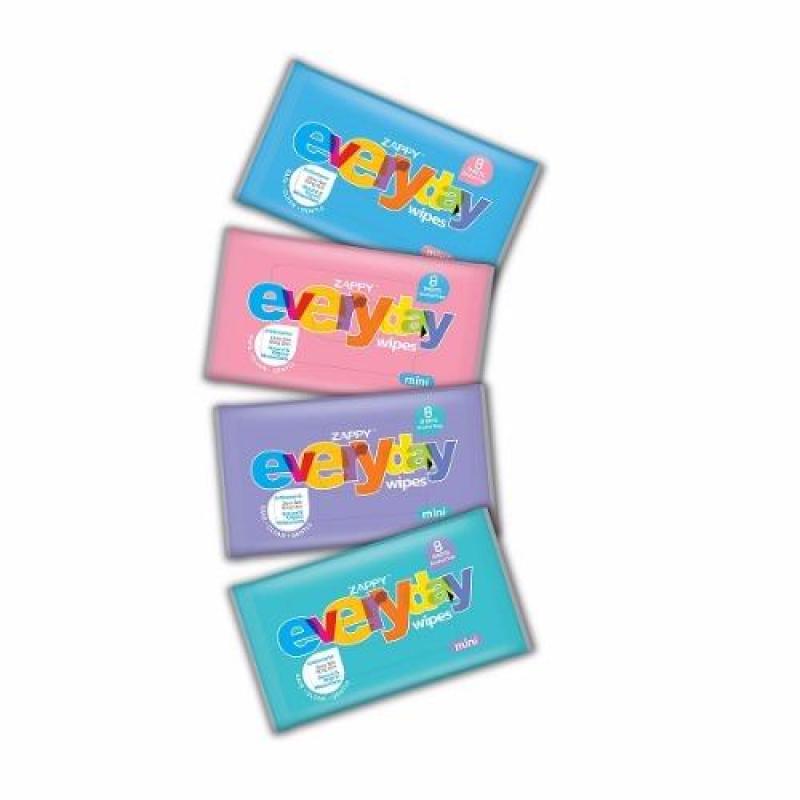 Buy Zappy Everyday Mini Antibacterial Wet Wipes 8s (120 packets) Singapore
