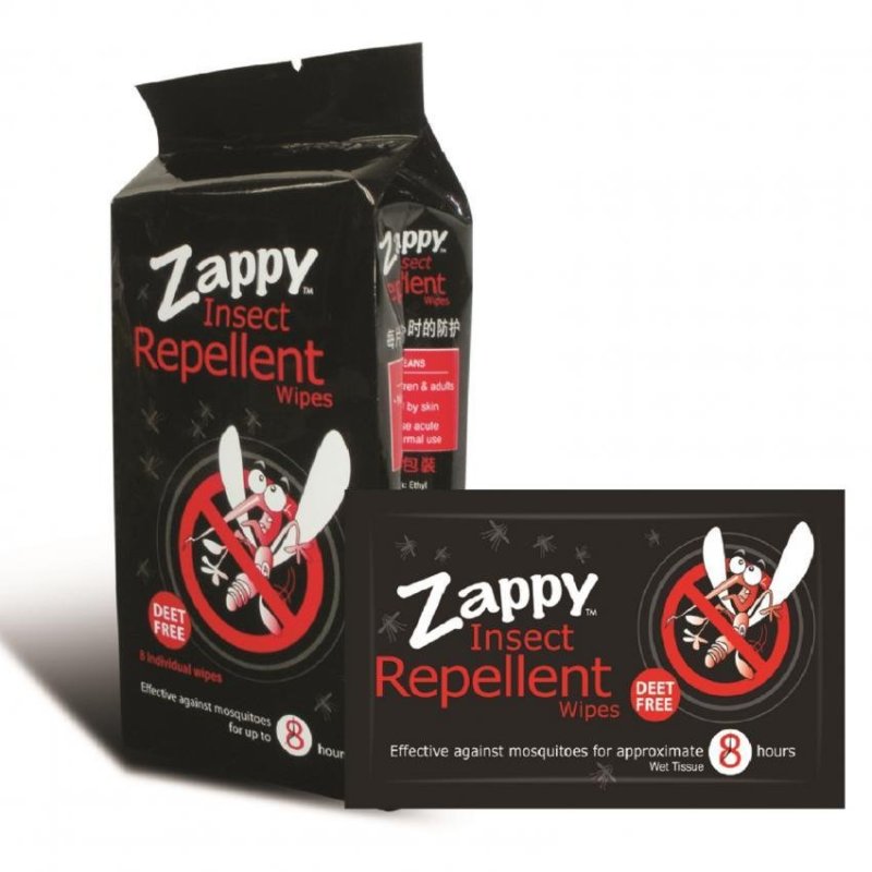 Buy Zappy Insect Repellent Wipes 8s (20 Packets) Singapore