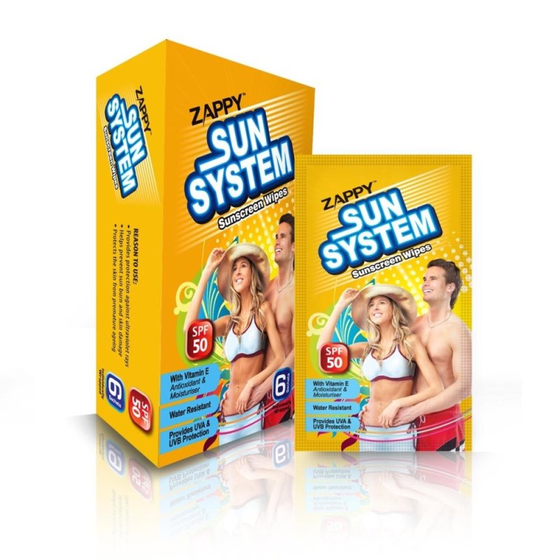 Buy Zappy Sun System Sunscreen Wipes 6s (3 Boxes) Singapore