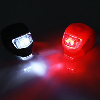 2X Silicone Bike Bicycle Cycling Head Front Rear Wheel LED FlashLight Lamp June 2018 - 2 2X Silicone Bike Bicycle Cycling Head Front Rear Wheel LED FlashLight Lamp - 2