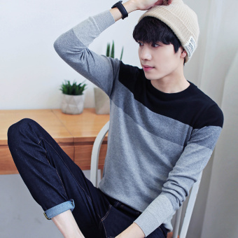Autumn And Winter Men's Long-sleeved T-shirt (763 Black) June 2018 - 2 Autumn and Winter men's long-sleeved t-shirt (763 black) - 2