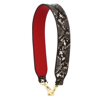 Bag Shoulder With Portable Mini Bag Leather Bag Bandwidth Female Decorative Belt Wide Strap Accessories Colorful Bag (Red Snake With Black Gold Hardware) May 2018 - 2 Bag shoulder with Portable mini bag leather bag bandwidth female decorative belt wide strap accessories colorful bag (Red snake with black gold hardware) - 2