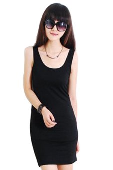 Cyber Women Summer Sexy Bodycon Sleeveless Casual Vest Mini Dress (Black) July 2018 - 2 Cyber Women Summer Sexy Bodycon Sleeveless Casual Vest Mini Dress (Black) - 2