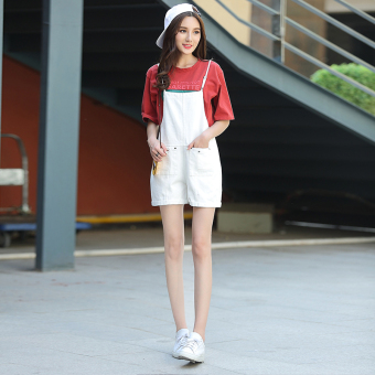 Taobao strap denim shorts female denim shorts, Popular strap denim ...