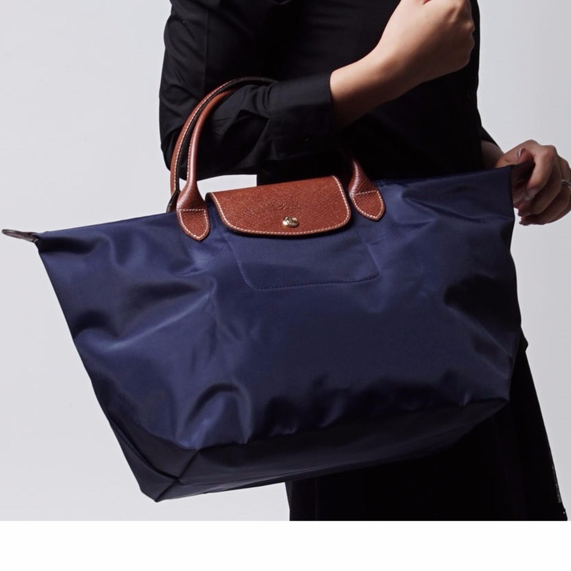 Longchamp Le Pliage Medium Handbag Short Handle Foldable 1623 Navy Longchamp Le Pliage Medium Handbag Short Handle Foldable 1623 Navy