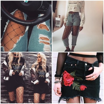 Thigh High Stockings Fishnet Hollowed Black Stretchy LeggingsSocks#1 - Intl June 2018 - 2 Thigh High Stockings Fishnet Hollowed Black Stretchy LeggingsSocks#1 - intl - 2