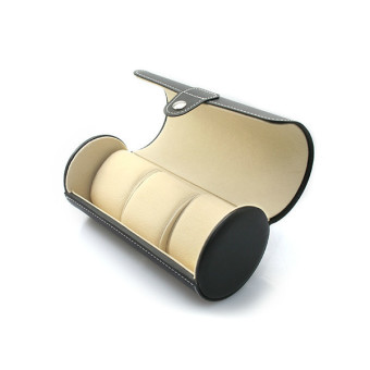 3 Watch Black Leatherette Roll Travel Watch Storage Case April 2018 - 2 3 Watch Black Leatherette Roll Travel Watch Storage Case - 2