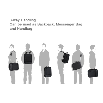 3-way Business Style Laptop Backpack Also Messenger Bag And Handbag- Black July 2018 - 3 3-way Business Style Laptop Backpack Also Messenger Bag and Handbag- Black - 3