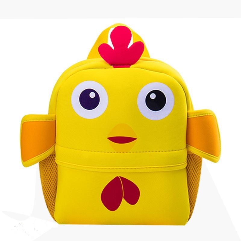 3D Cute Animal Backpack Kids School Bags - Chick - intl